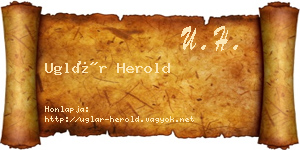 Uglár Herold névjegykártya